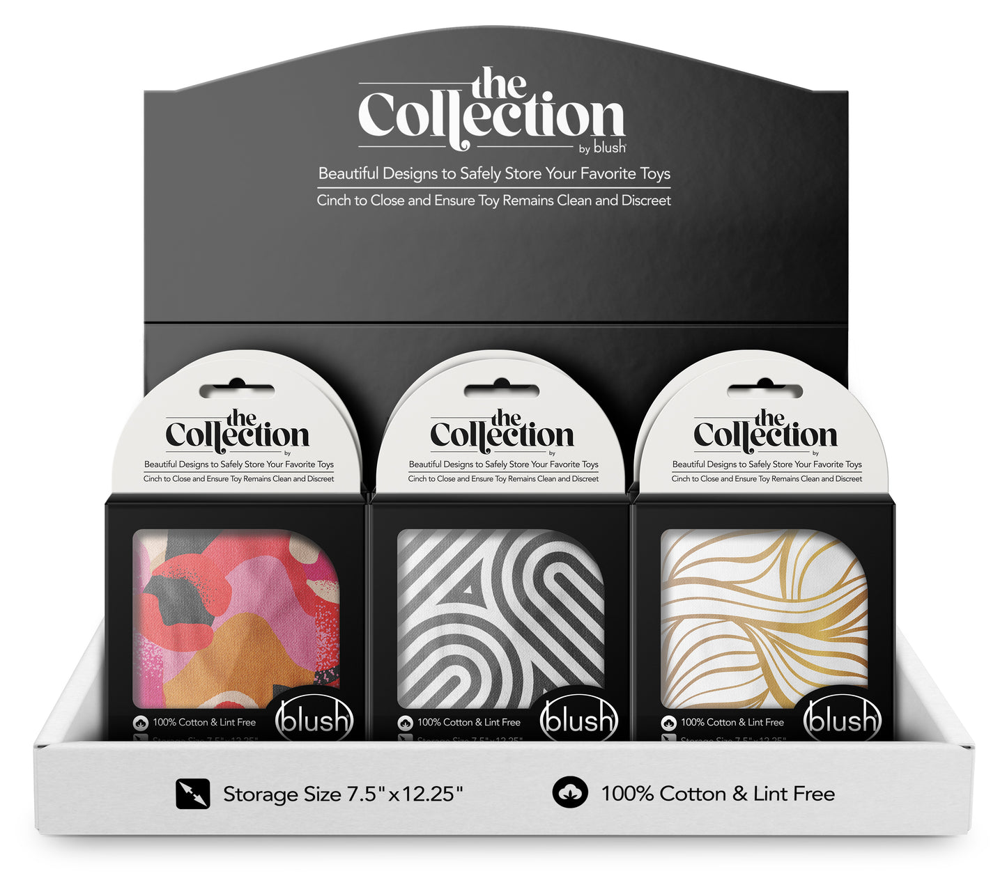 "The Collection - Cotton Toy Bag - 18 Pcs Counter Display - Assorted BL-99980-18"