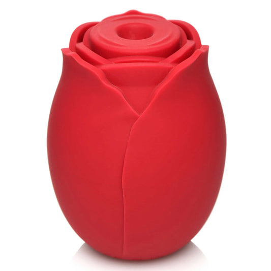 "Mystic Rose Sucking and Vibrating Silicone Rose - Red INM-AH105"