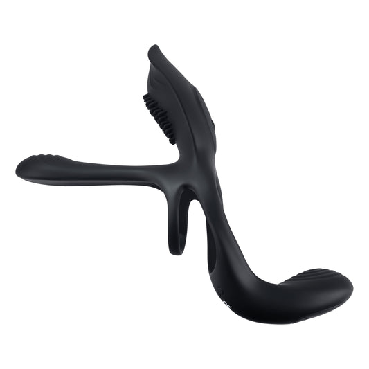 "Playboy Pleasure - the 3 Way - Cock Ring - Black PB-RS-1287-2"