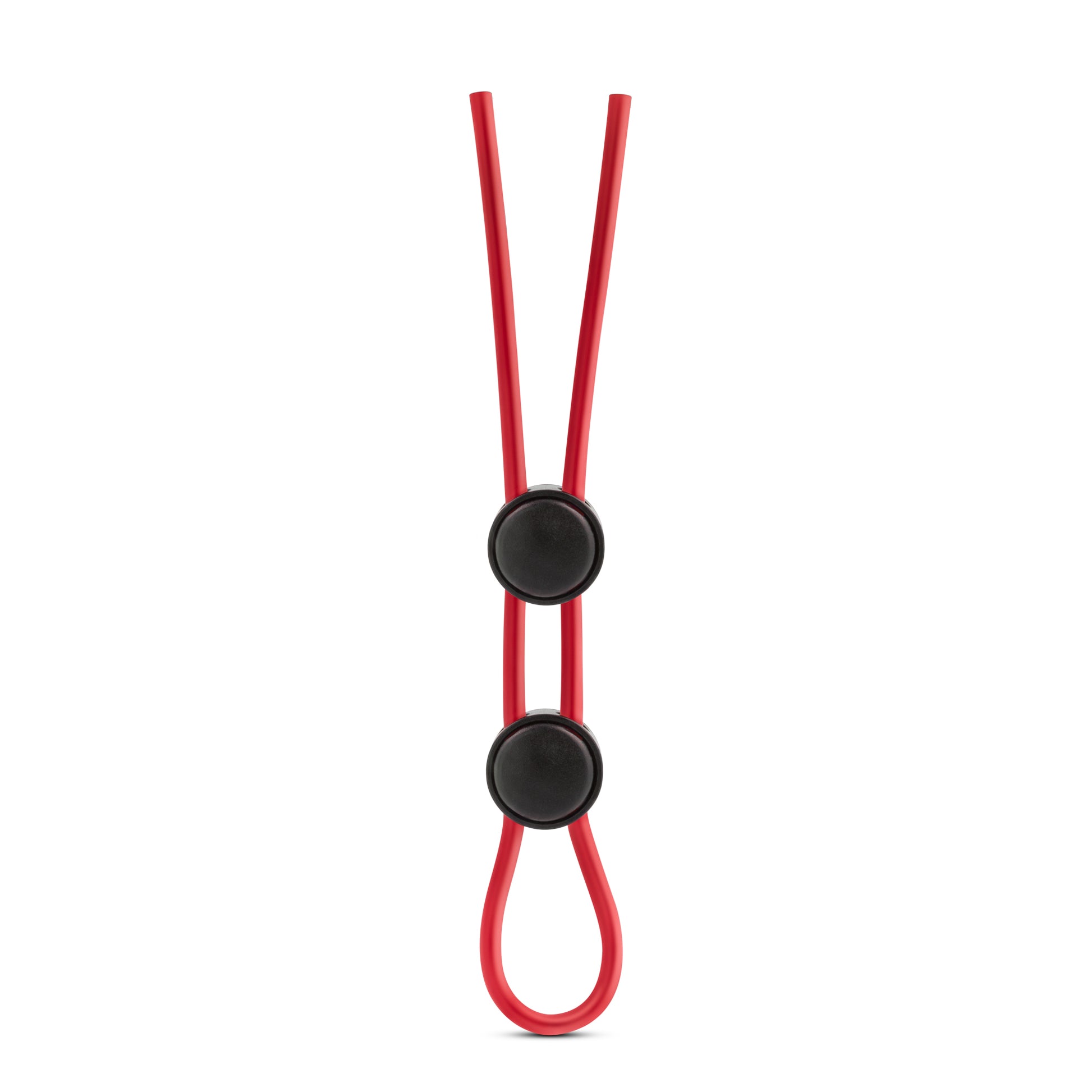"Stay Hard - Silicone Double Loop Cock Ring - Red BL-32098"