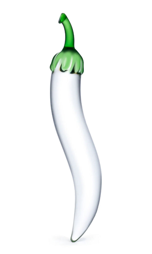 "Glass Naturals Chili Pepper Dildo GLAS-87"