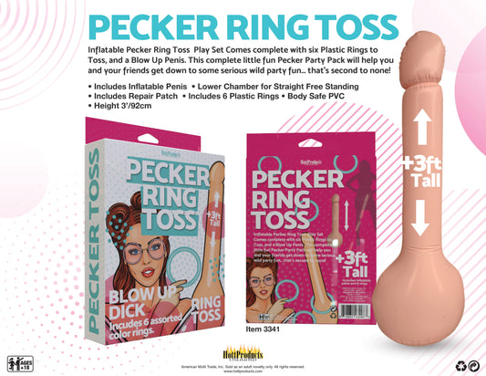 "Inflatable Pecker Ring Toss HTP3341"